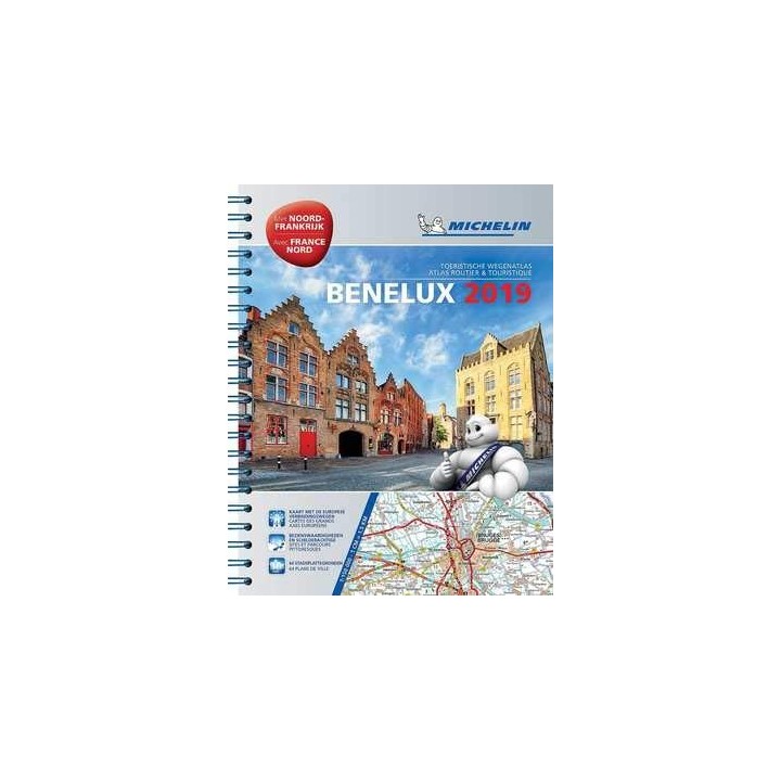 BENELUX ATLAS MICHELIN 2019 ROUTIER ET TOURISTIQUE AVEC FRANCE NORD